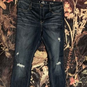 Hollister Distressed Jeggings/Jeans High Rise